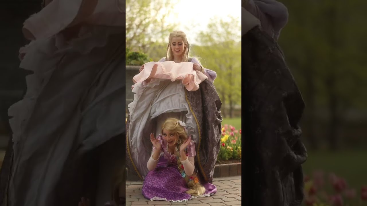 “It’s like my mother’s tower 🥲” - Barbie Rapunzel & Disney Rapunzel cosplay w/ @halcybella 💜✨🌸