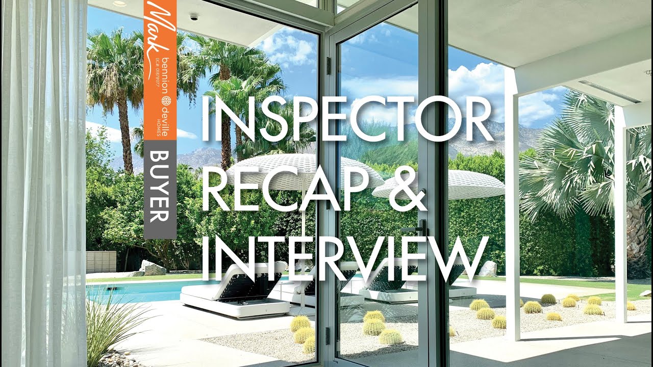 Palm Springs House for Sale Inspection 1155 E Granvia Valmonte Mark