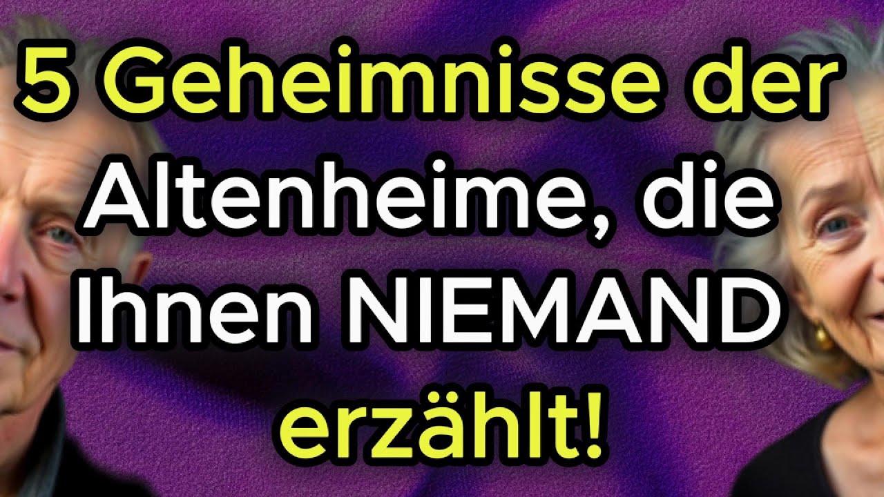 ❗ Die dunkle Wahrheit über Altenheime: 5 geheime Wahrheiten über Pflegeheime, die Sie wissen müssen!