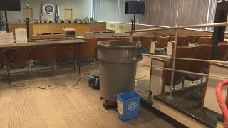 Multiple floors flooded at Lansing City Hall