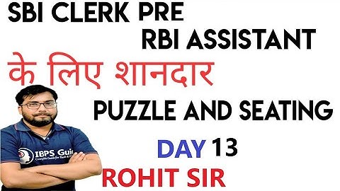 Puzzle and Seating (syllogism doubt) SBI CLERK/PO 2020 | RBI Asst. | By Rohit Sir