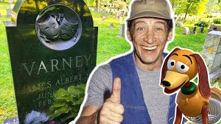 Grave of Jim Varney ERNEST P WORRELL &amp; Slinky Dog TOY STORY