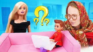 Веселое видео про Барби и Кена. Баба Маня и Кукла Барби лечат Кена. Кен стал малышом! Игры в куклы