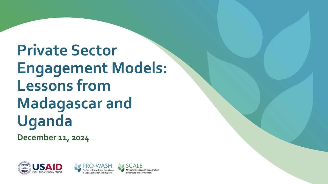 Private Sector Engagement Models: Lessons from Madagascar and Uganda ...