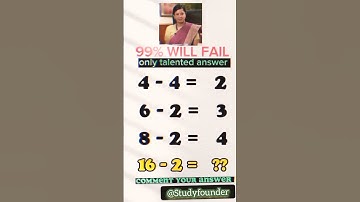 99% Will Fail || Only Talented Can Answer || Challenge For You || #math #studyfounder #mathtrick #gk