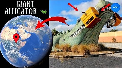 Giant Alligator Attack on Car Found On Google Earth and Google Maps! 😶‍🌫️ #googleearth #mystisk