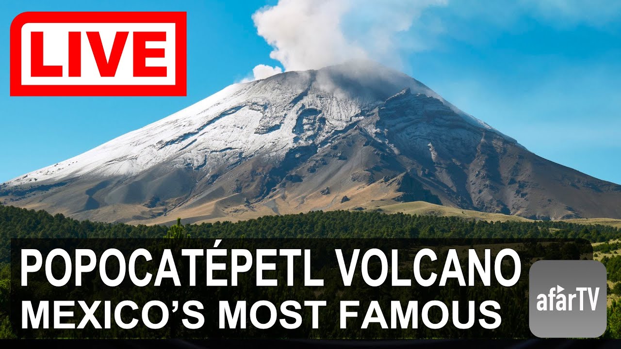 🔴 Live Now: 24/7 Popocatépetl Volcano on the borders of Mexico City (Multi-cams)