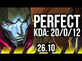 JHIN &amp; Nautilus vs YUNARA &amp; Karma (ADC) | Perfect KDA: 20/0/12 | KR Challenger | 26.10