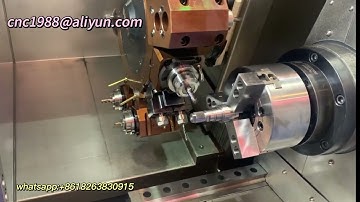 slant bed cnc lathe machine with live turret , power tools