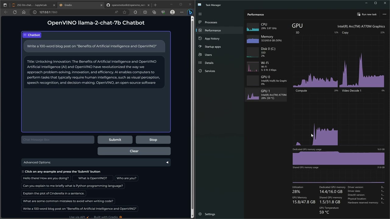 Llama2 on Intel A770m