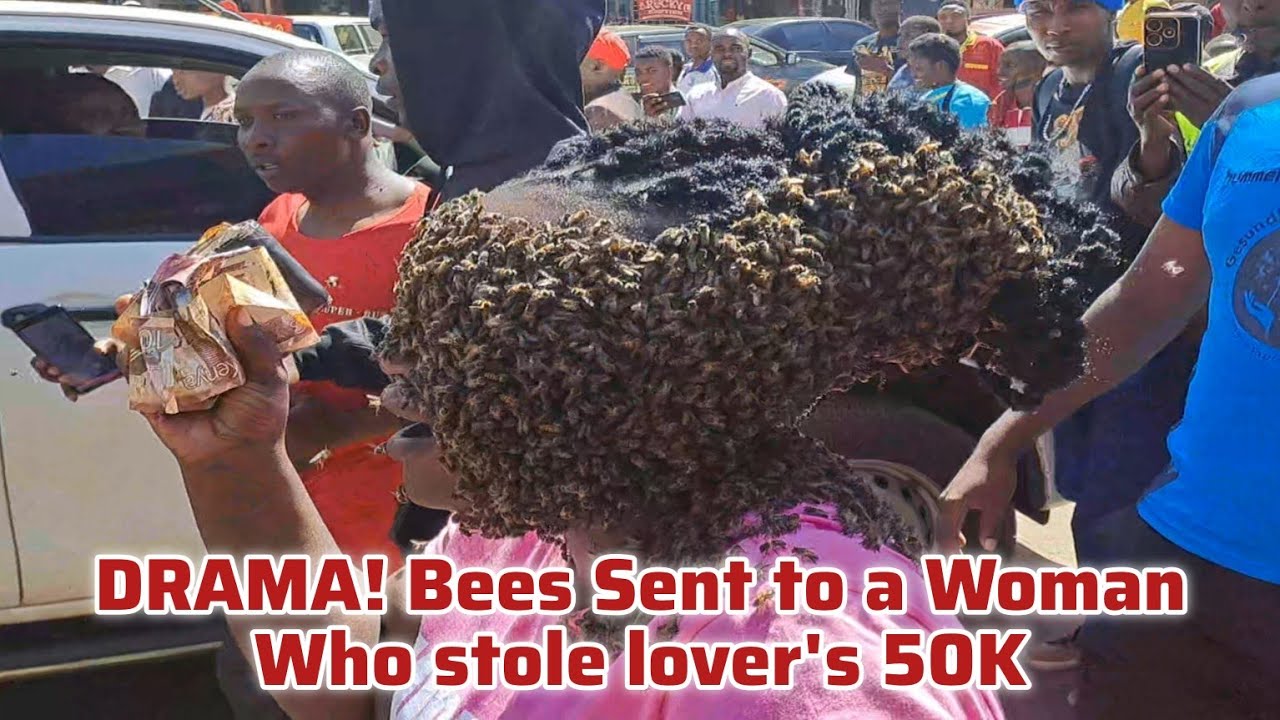 DRAMA AS BEES ATTACK A WOMAN IN KISII WHO STOLE LOVERS 50K