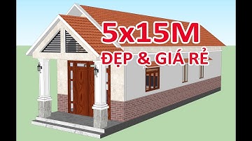 GỢI Ý MẪU NHÀ CẤP 4 MÁI THÁI 5x15M ĐƠN GIẢN ĐẸP | KIẾN TRÚC NHÀ VIỆT