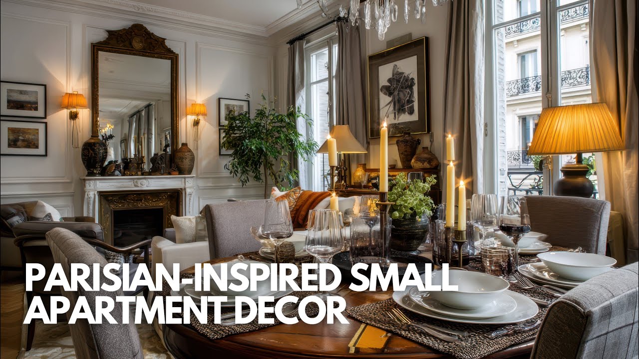 Parisian Inspired Small Apartment Decor for Turning Compact Living into Luxury