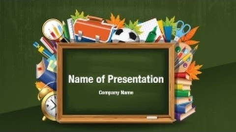 Green Chalkboard PowerPoint Video Template Backgrounds - DigitalOfficePro #01381V