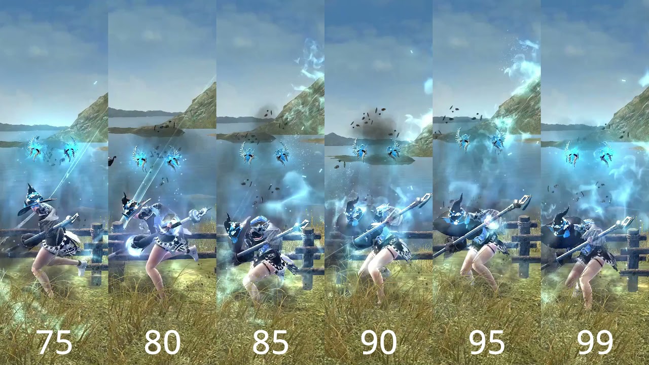 Belle 75-99 Attack Speed Comparison