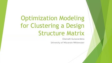 MICS - Optimization Modeling for Clustering a Design Structure Matrix