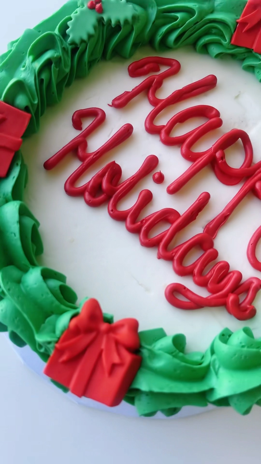 EASY XMAS CAKE DECORATION #easy #cake #howto #diy #cakedesign #xmas #christmas