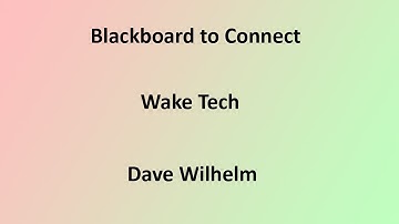 Blackboard to Connect