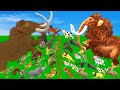 Prehistoric mammals vs ark prehistoric animals vs dinosaur vs woolly mammoth animal epic battle