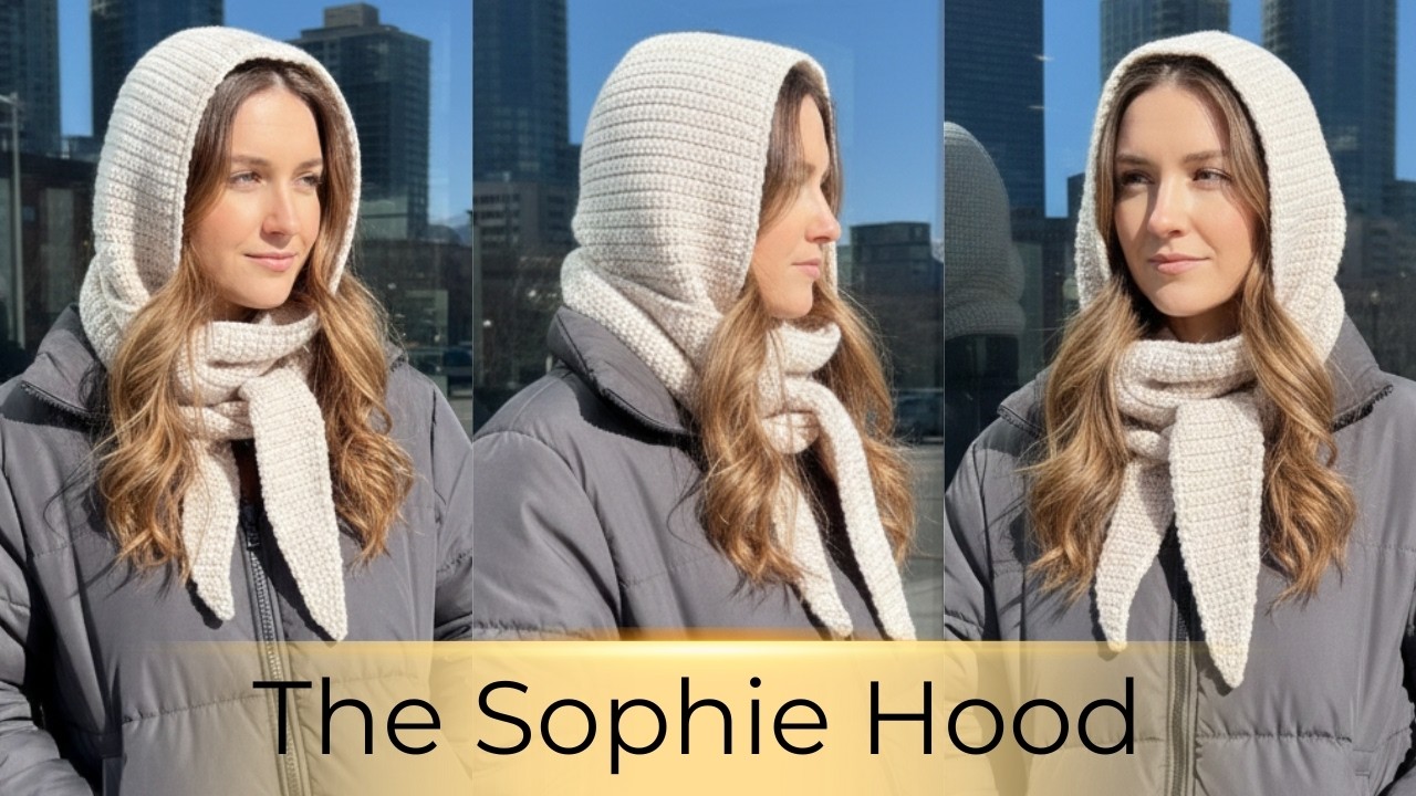 The BEST Sophie Hood Crochet Tutorial (Viral Sophie Scarf) | Step-by-Step