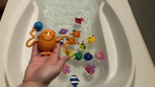 Bathtub Filling ASMR // Full Pressure with Mr. Men and Little Miss Figures