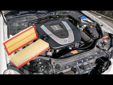 How to replace Engine Air Filter on Mercedes Benz E350 2005 to 2009 M272 Engine