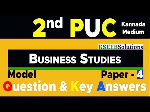 Business Studies 2nd PUC Kannada Model Question Paper 4 with Answers  #EasyLearn_2ndPUCQuestionPaper