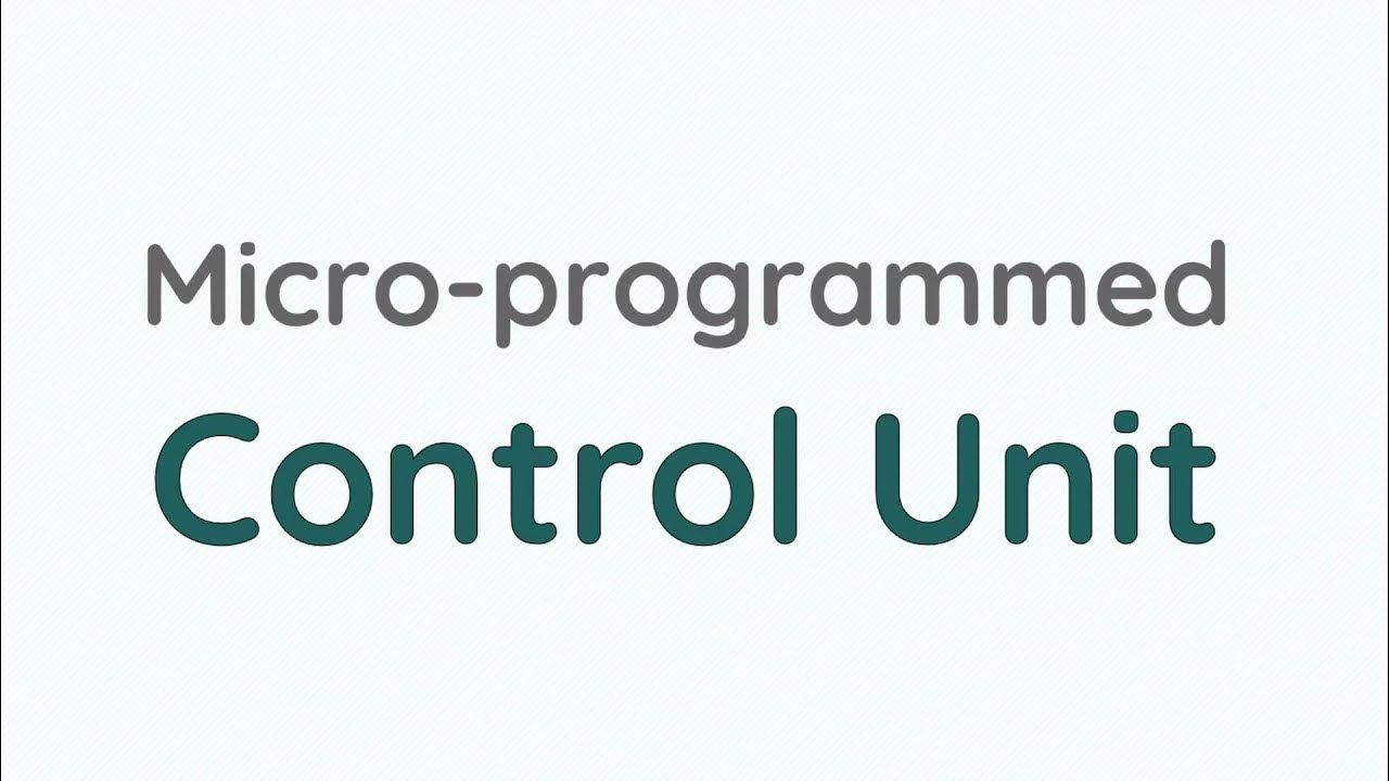 Micro programmed Control Unit Computer Architecture Bangla