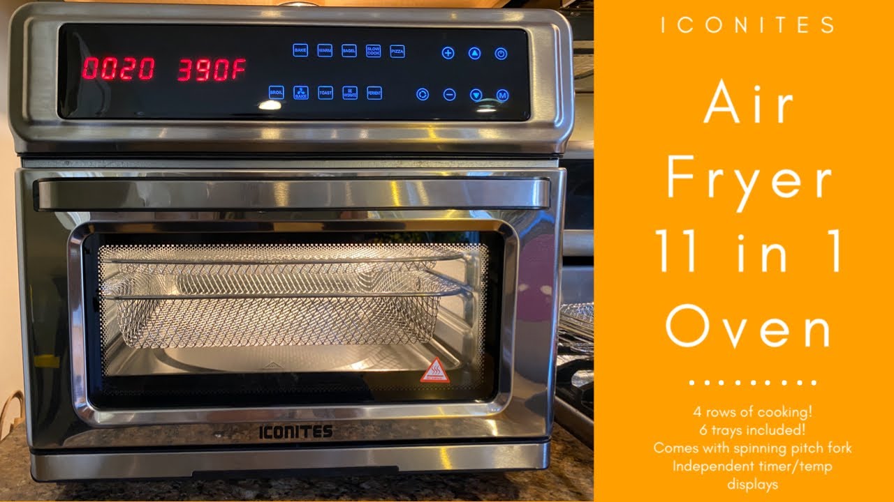 Iconites 10-in-1 Air Fryer Oven, 20 Quart Airfryer Toaster Oven , 1800W  Toaster Oven Air Fryer Combo 
