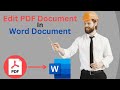 How To Edit PDF Document In Word Document #Edit PDF in Word