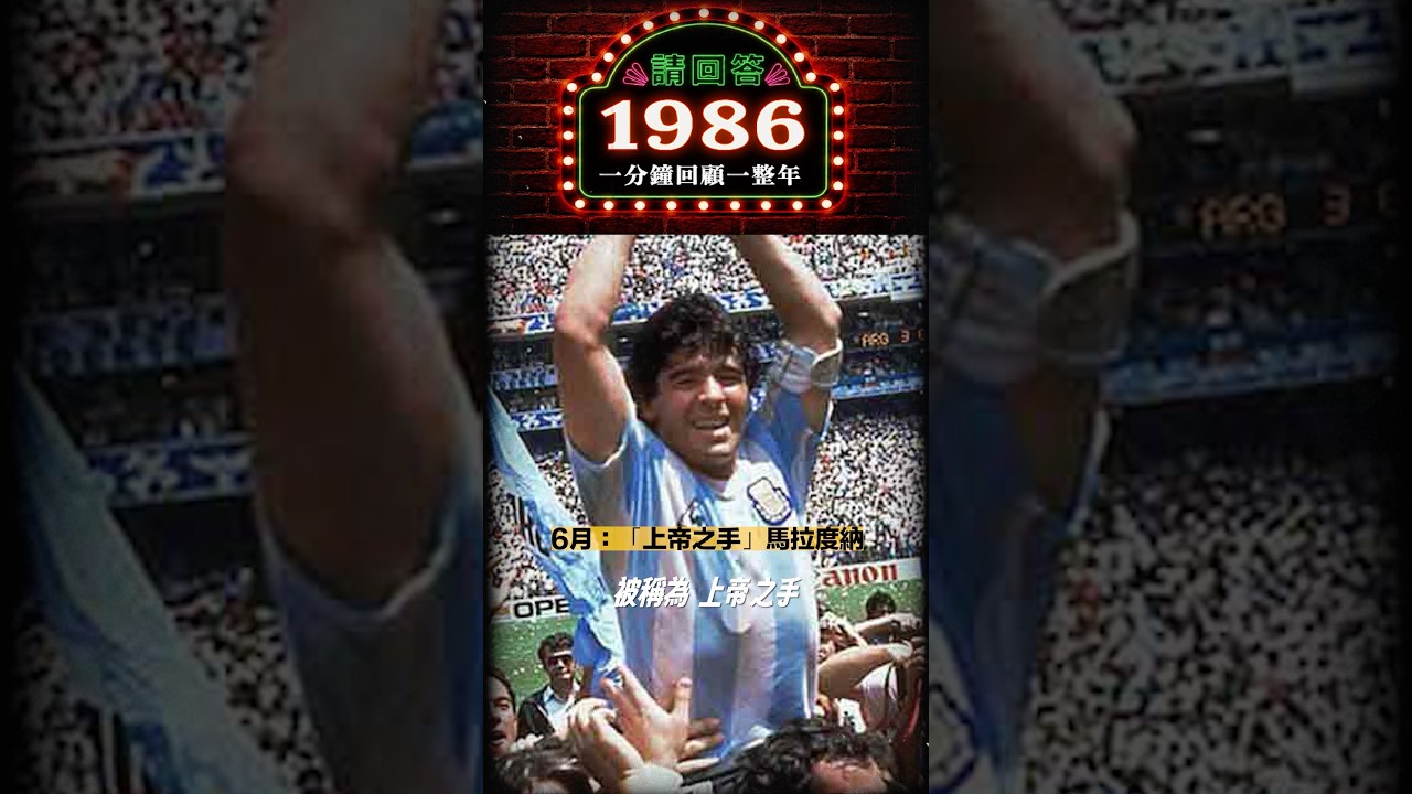 1986年發生什麼大事,你還記得嗎?【請回答1986】 縮圖