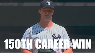 Gerrit Cole Throws 6 Shutout Innings vs Guardians for His 150th Career Win!