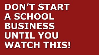 How To Start A School Business Free School Business Plan Template Included