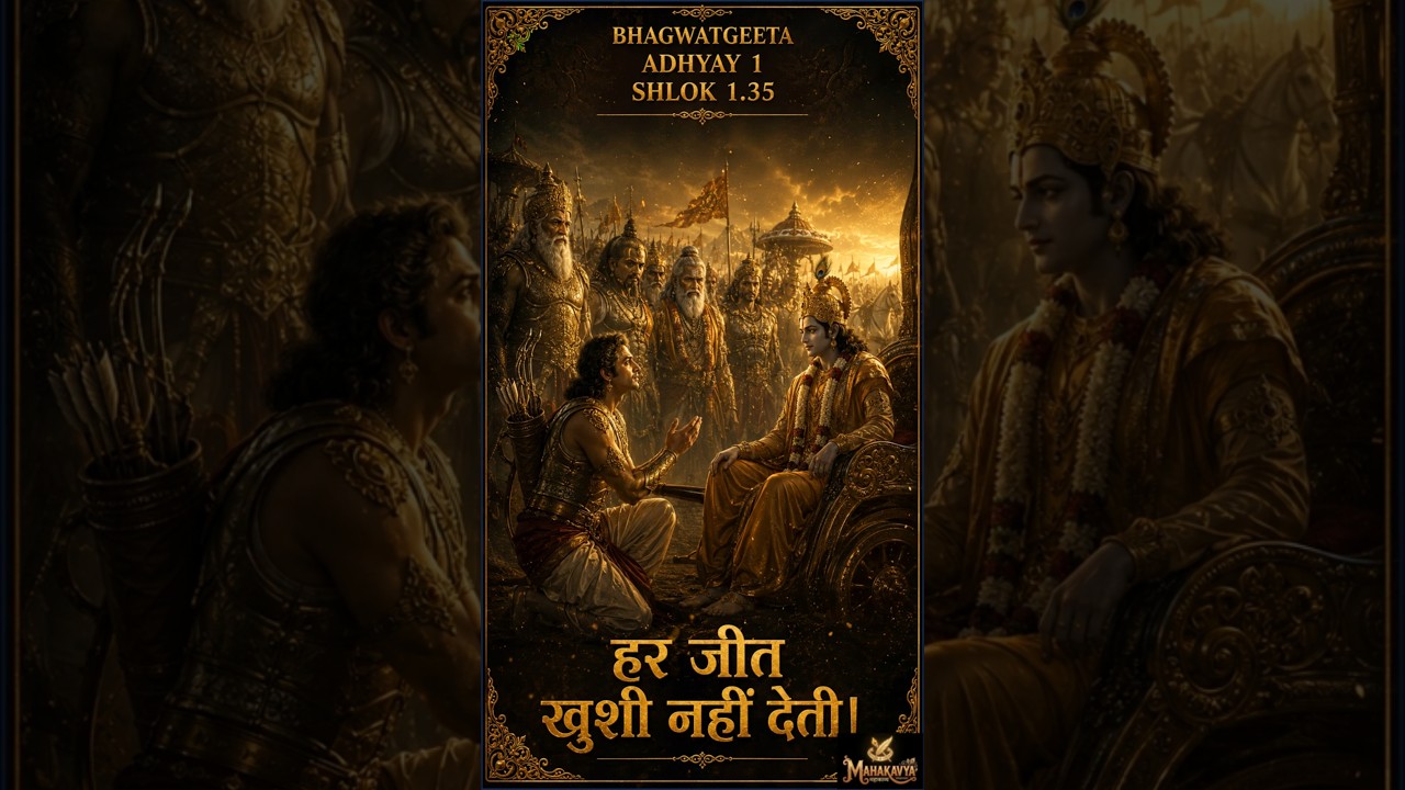1.35 Hindi Bhagavad Gita Chapter 1 Shlok 35 | तीनों लोकों का राज्य भी अपनों से बढ़कर नहीं—अर्जुन