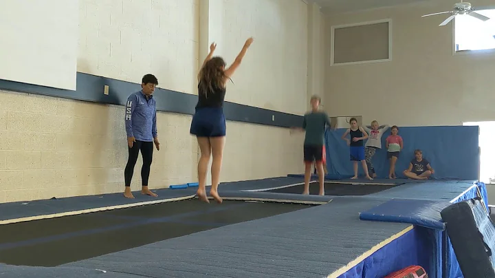 Joy Umenhofer Stovall holds tramploine clinic in C...