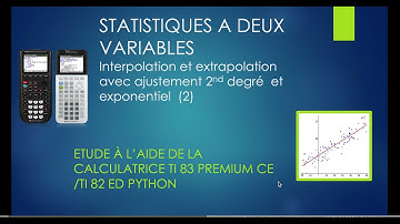 Statistiques à 2 variables  interpolation et extrapolation avec la TI 83/82