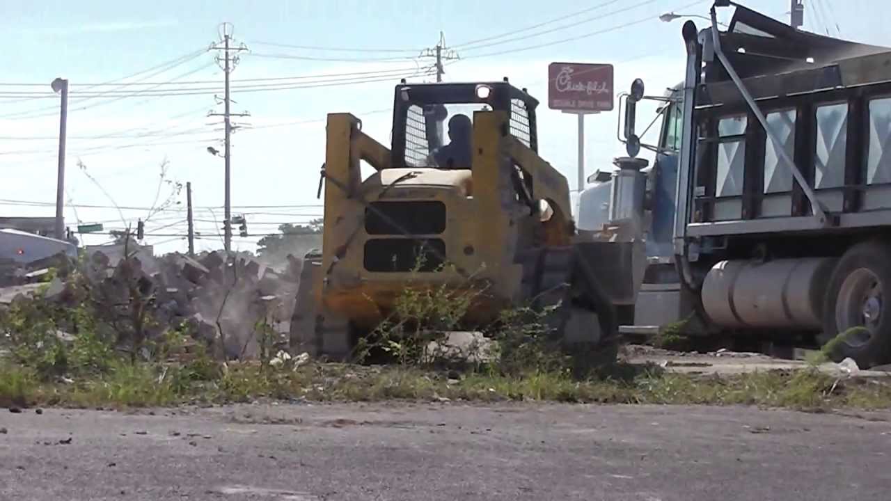 The Demolition Of A Used Car Lot Clean Up In(HD) Douglasville,Ga. 730