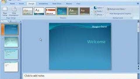 PowerPoint 2007 Demo: Add a background to your presentation