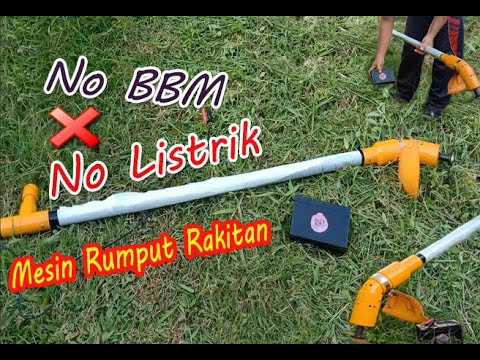 Kreatif Membuat Mesin  Potong  Rumput Elektrik  Rakitan 