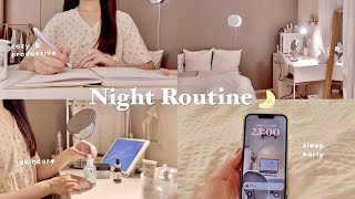 my cozy night routine🌛 to wake up early, self improvement and self-care habits
