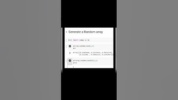 Creating random arrays using NumPy #datascience #python #numpytutorial