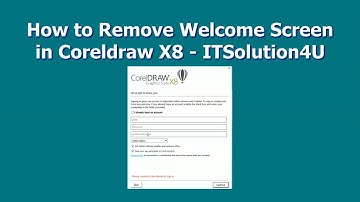 How to Remove Welcome Screen in Corel Draw X8 - ITSolution4U