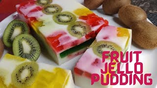 ONLY MILK AND fruit ll DELICIOUS JELLO CUSTARD PUDDING WITHOUT GELATINE II BY LIFE IS SPICE