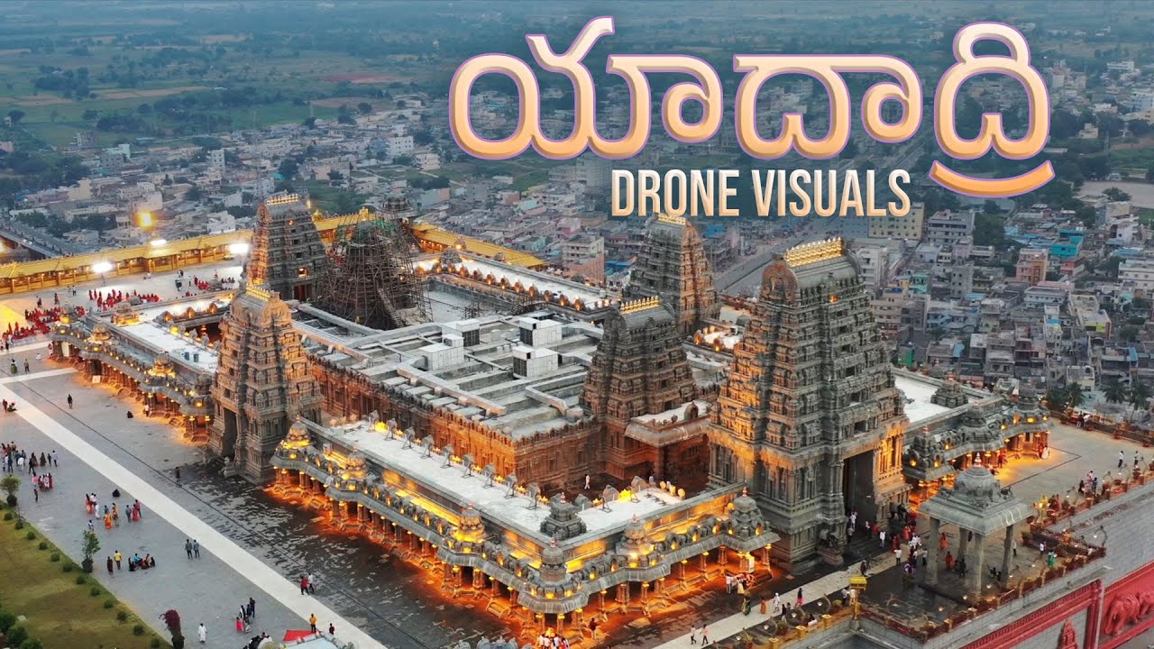 Yadagirigutta Temple Drone Visuals | Yadadri Temple Latest Video |  Manastars - YouTube