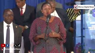 Cheers as Sabina Chege speaks in front of Gachagua at a funeral in Nyeri!!