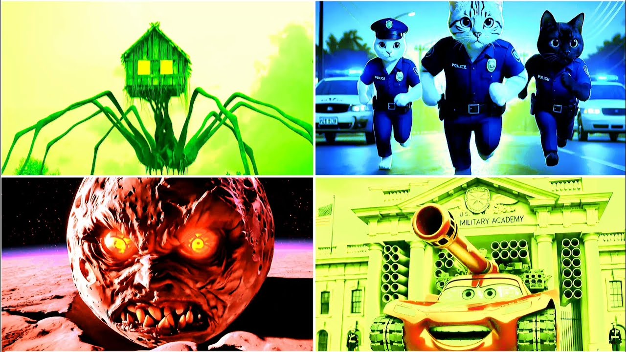 LUNAR MOON 🆚 HOUSE HEAD 🆚 SCHOOL BUS EATER 🆚 MCQUEEN TANK - COFFIN DANCE SONG | TILES HOP 