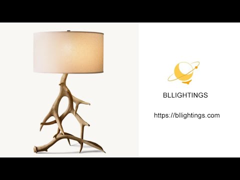 🖤 Black Friday Rustic Elegance | Natural Deer Antler Table Lamp