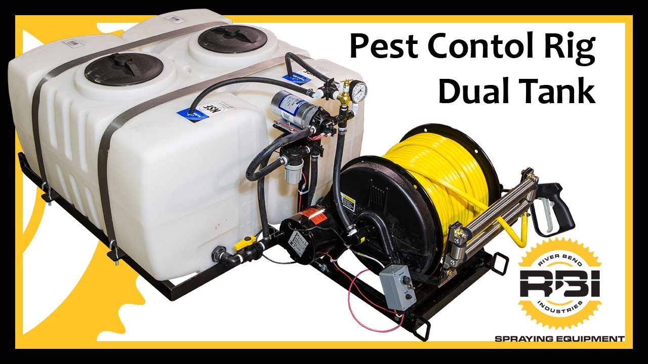 Dual 50 Pest Control Skid Sprayer*Dual 50 Gallon Poly Tanks*Jet Agitation*(...