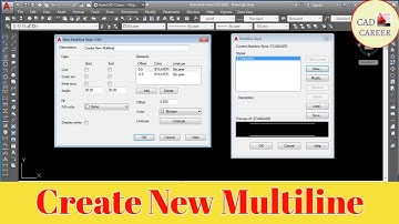 How to use MultiLine style command in AutoCAD || Multiline style || change multiline style