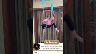 115 Hula Hoop Spins in Aerial Yoga! 🧘‍♀️ Jia Aggarwal Sets Mind-Blowing Record | IBR